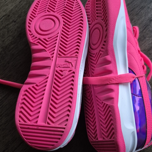 ​PUMA Cali Star "Glacial" Pink Iridescent Holographic Sneakers Women’s Size 6 - Picture 12 of 14